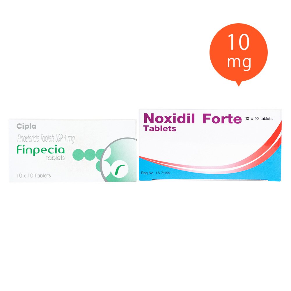 商品画像: フィンペシア1mgキノリンイエローフリー(100錠1箱)+ノキシジル10mg(100錠1箱)